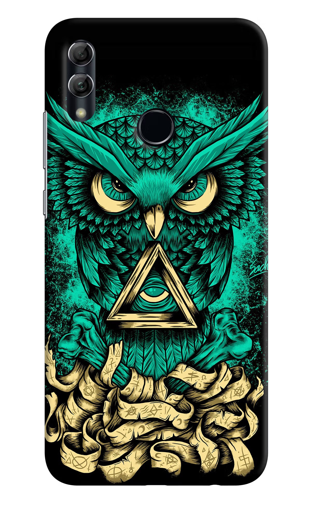 Green Owl Honor 10 Lite Hard Case Back Cover by Casekaro