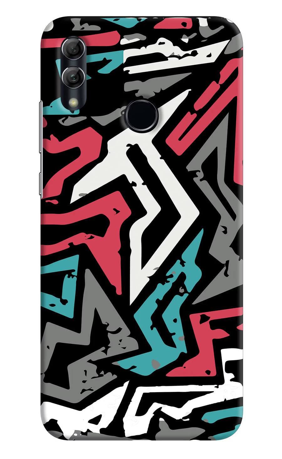 Geometric Graffiti Honor 10 Lite Back Cover, Hard case