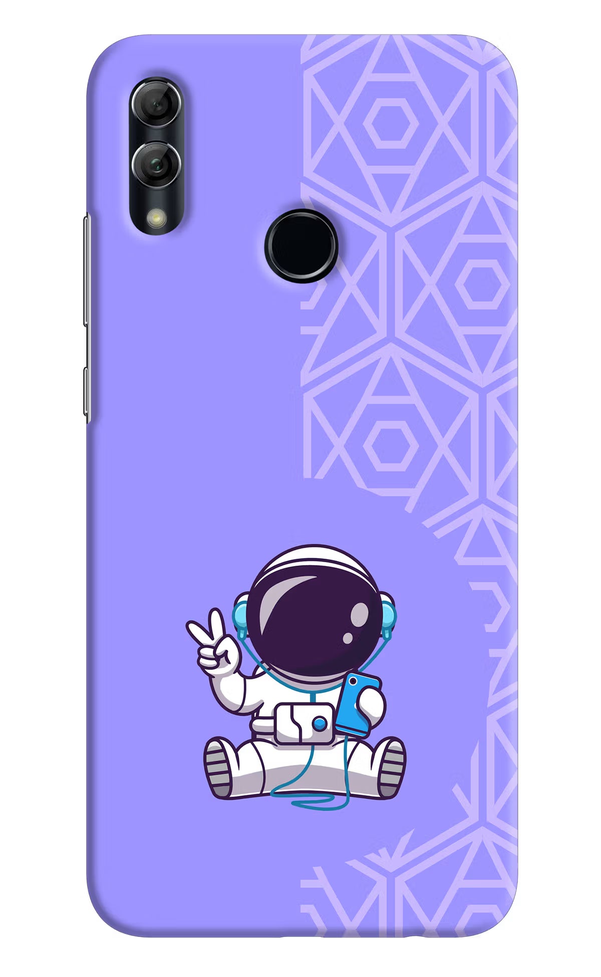 Cute Astronaut Chilling Honor 10 Lite Hard Case Back Cover by Casekaro