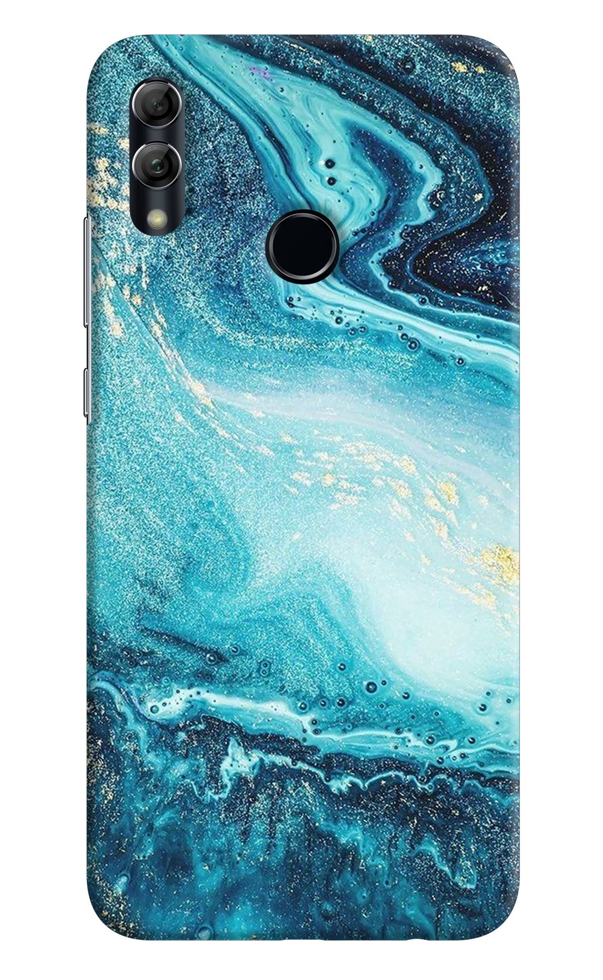 Blue Glitter Marble Honor 10 Lite Back Cover