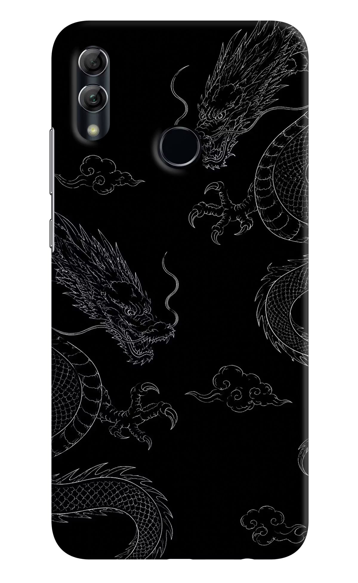 Twin Dragons Honor 10 Lite Hard Case Back Cover by Casekaro