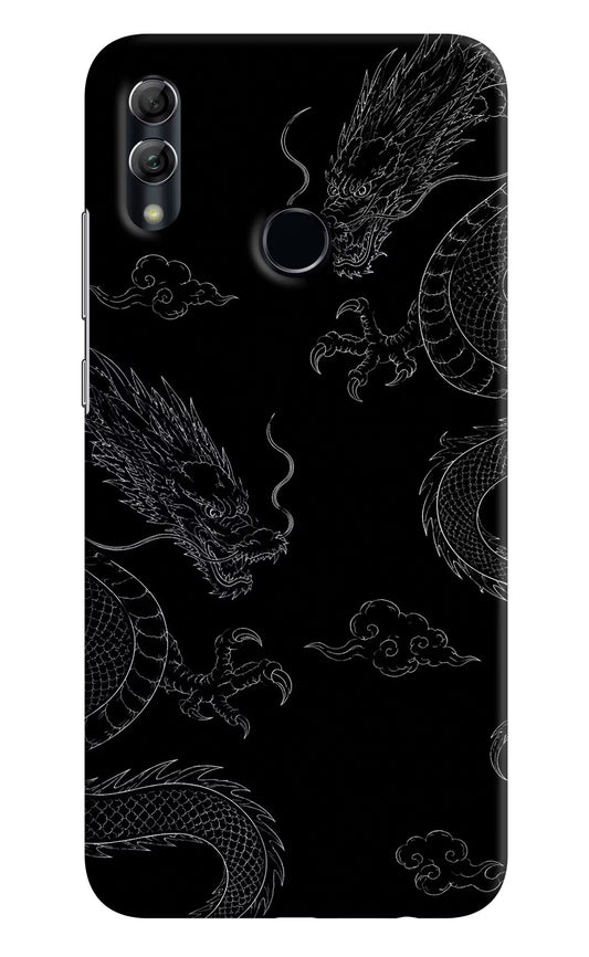 Twin Dragons Honor 10 Lite Hard Case Back Cover by Casekaro