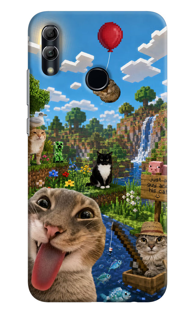 Minecraft Cat Chaos Honor 10 Lite Hard Case Back Cover by Casekaro