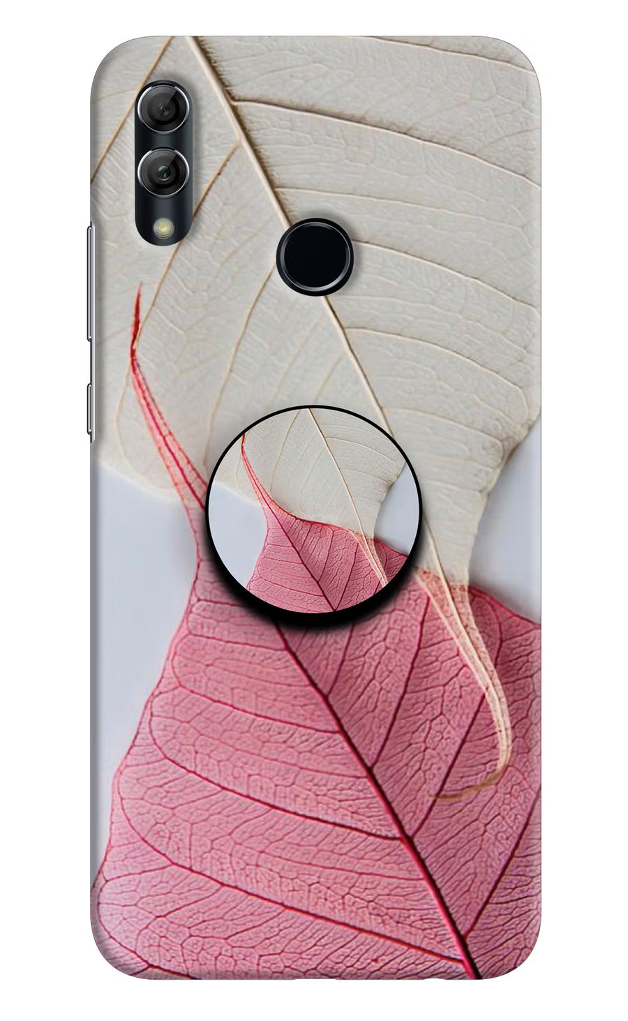 White Pink Leaf Honor 10 Lite Pop Case, Hard case