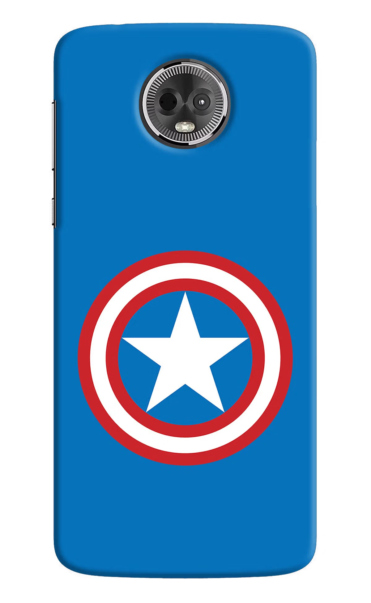 Captain America Logo Moto E5 Plus Hard Case Back Cover by Casekaro
