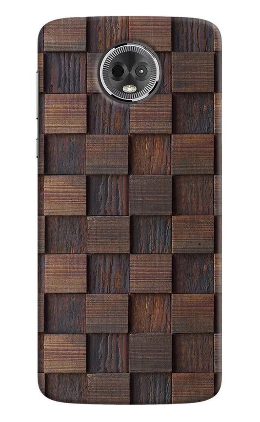 Wooden Cube Design Moto E5 Plus Hard Case Back Cover by Casekaro