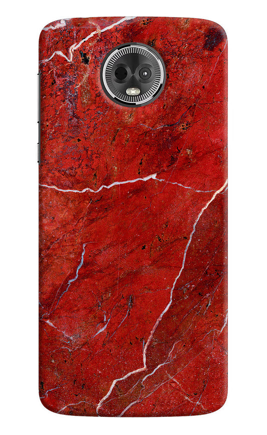 Red Marble Design Moto E5 Plus Hard Case Back Cover by Casekaro