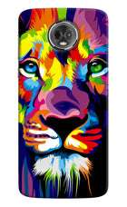 Lion Moto E5 Plus Hard Case Back Cover by Casekaro