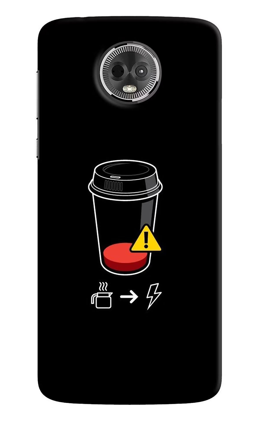Coffee Moto E5 Plus Back Cover, Hard case