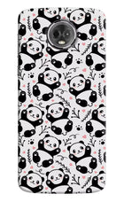 Cute Panda Moto E5 Plus Hard Case Back Cover by Casekaro