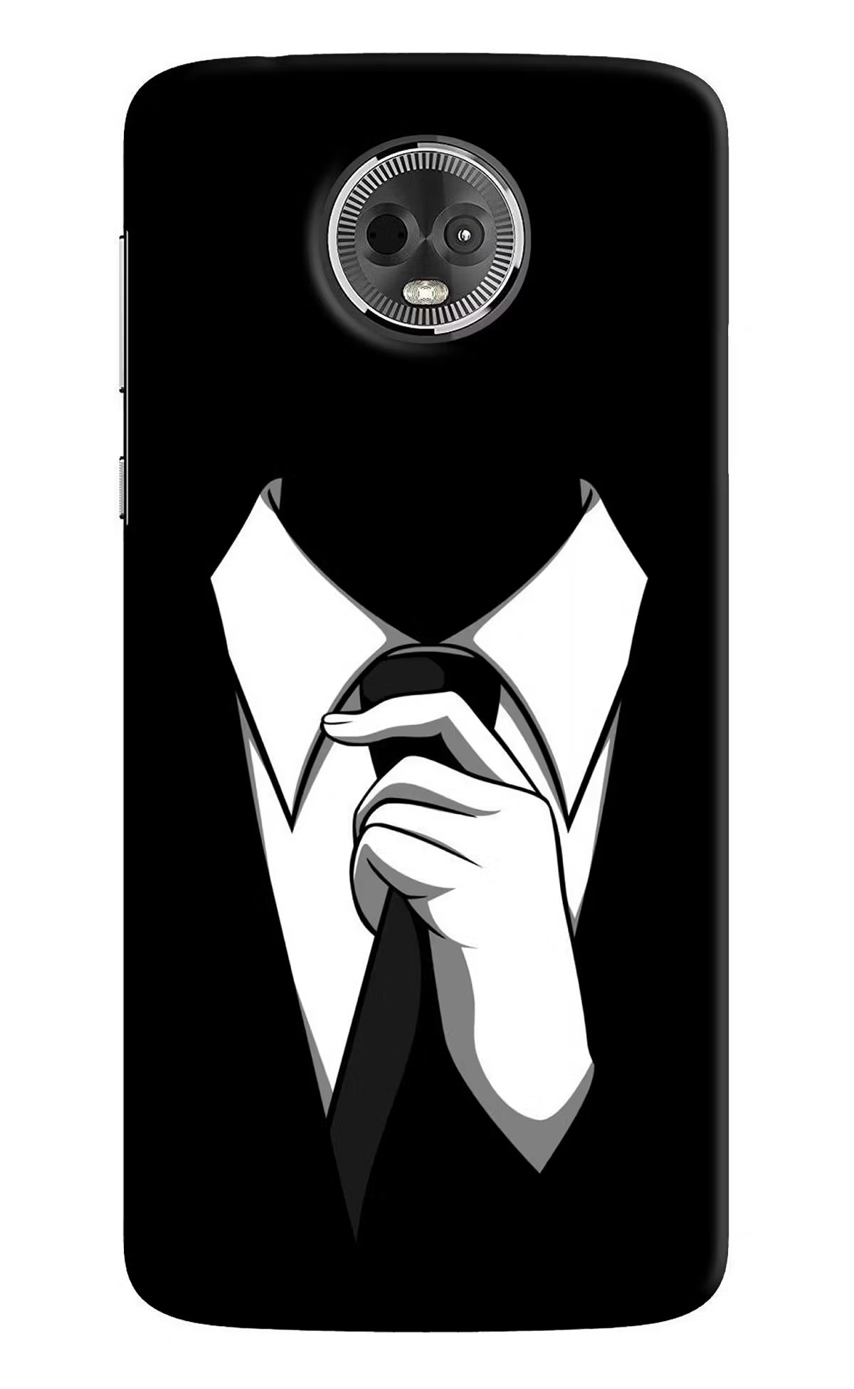 Black Tie Moto E5 Plus Hard Case Back Cover by Casekaro