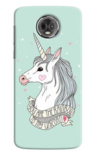Unicorn Wallpaper Moto E5 Plus Hard Case Back Cover by Casekaro