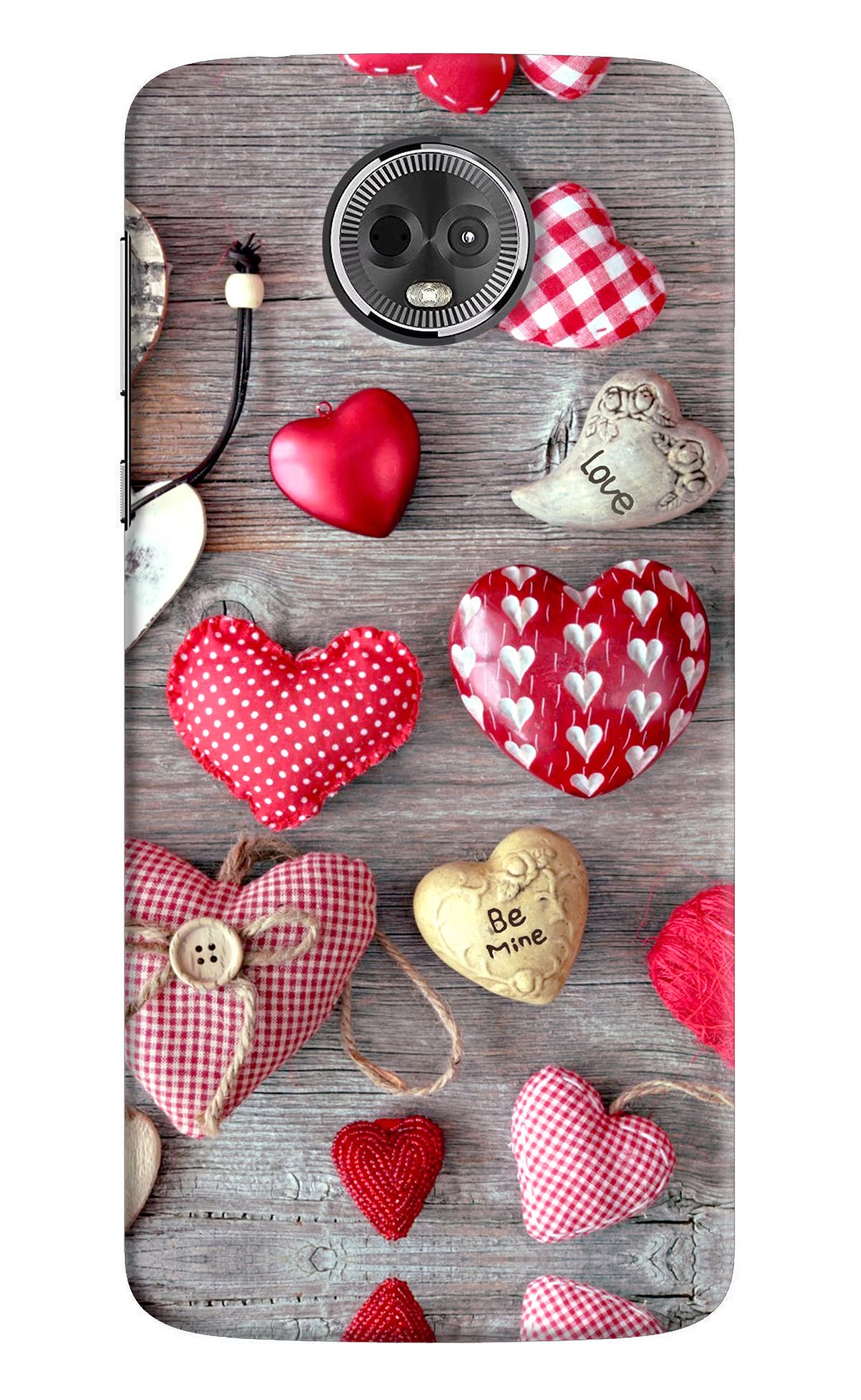 Love Wallpaper Moto E5 Plus Hard Case Back Cover by Casekaro