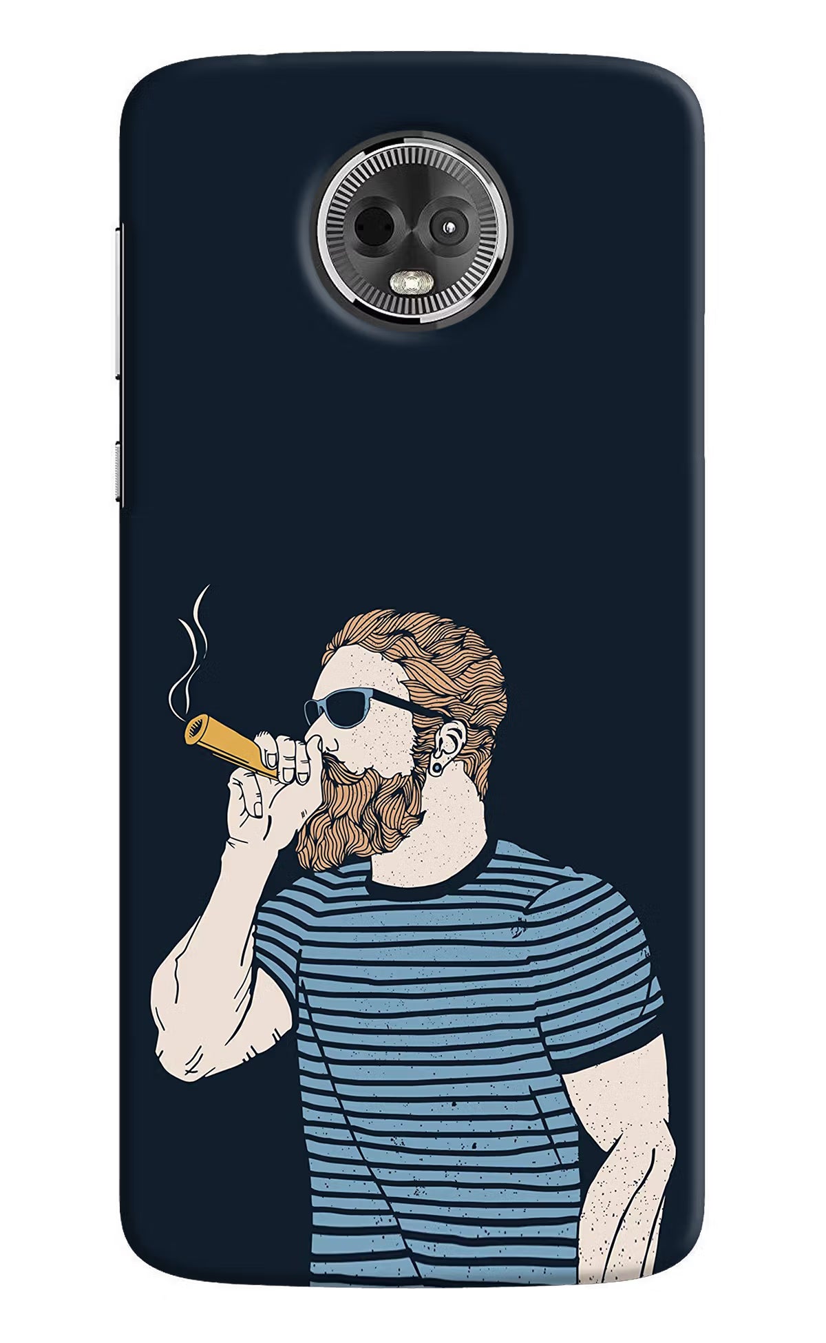 Smoking Moto E5 Plus Hard Case Back Cover by Casekaro