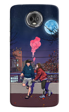 Chilling Couple Moto E5 Plus Hard Case Back Cover by Casekaro
