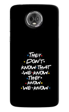 FRIENDS Dialogue Moto E5 Plus Hard Case Back Cover by Casekaro