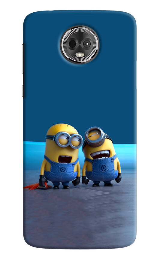 Minion Laughing Moto E5 Plus Hard Case Back Cover by Casekaro