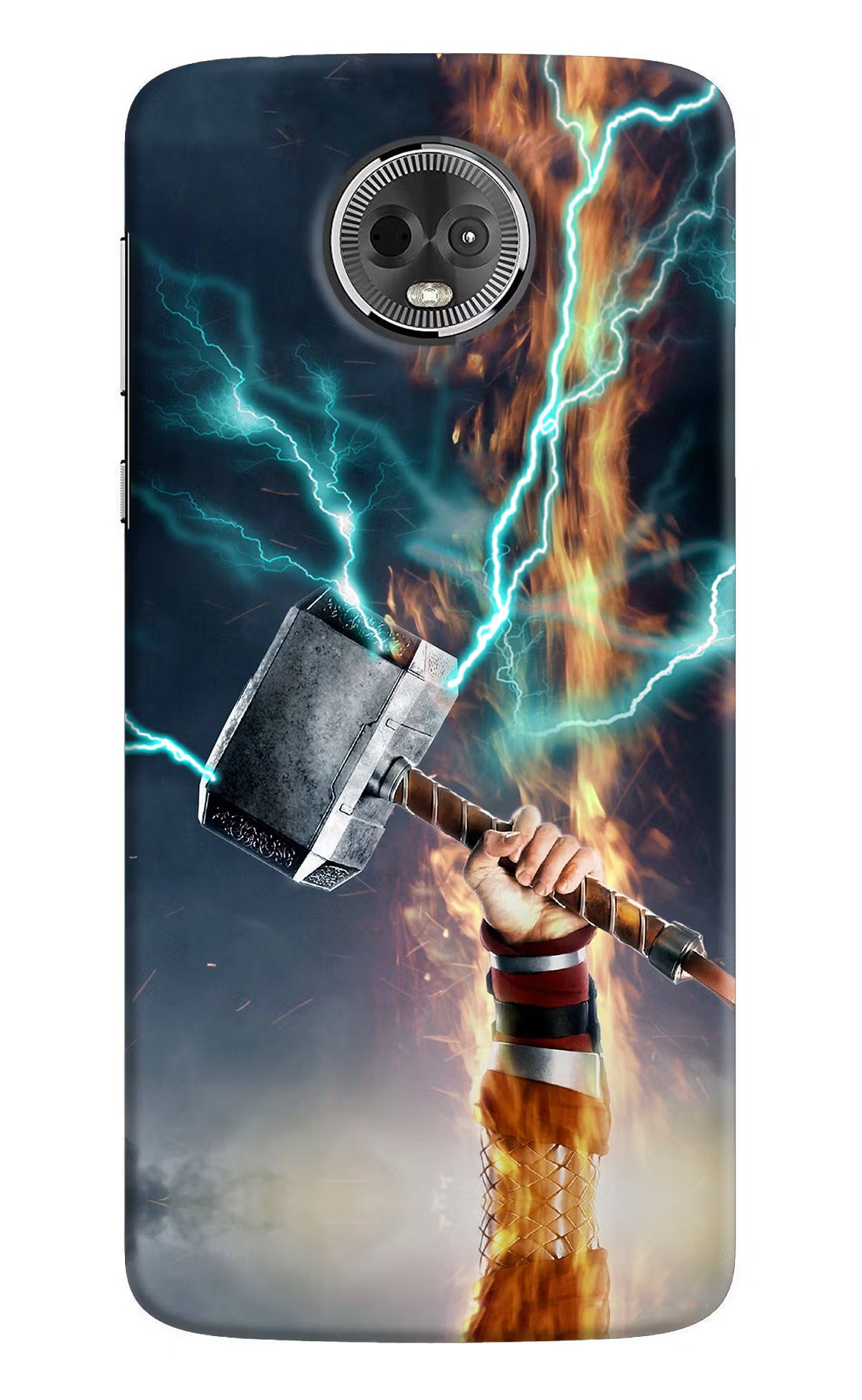 Thor Hammer Mjolnir Moto E5 Plus Hard Case Back Cover by Casekaro