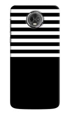 Black and White Print Moto E5 Plus Hard Case Back Cover by Casekaro