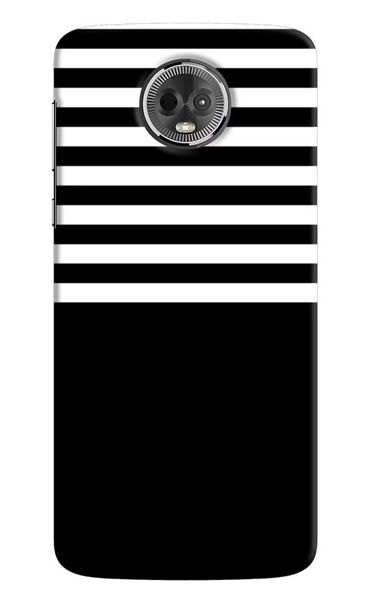 Black and White Print Moto E5 Plus Hard Case Back Cover by Casekaro