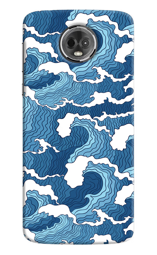 Blue Waves Moto E5 Plus Hard Case Back Cover by Casekaro