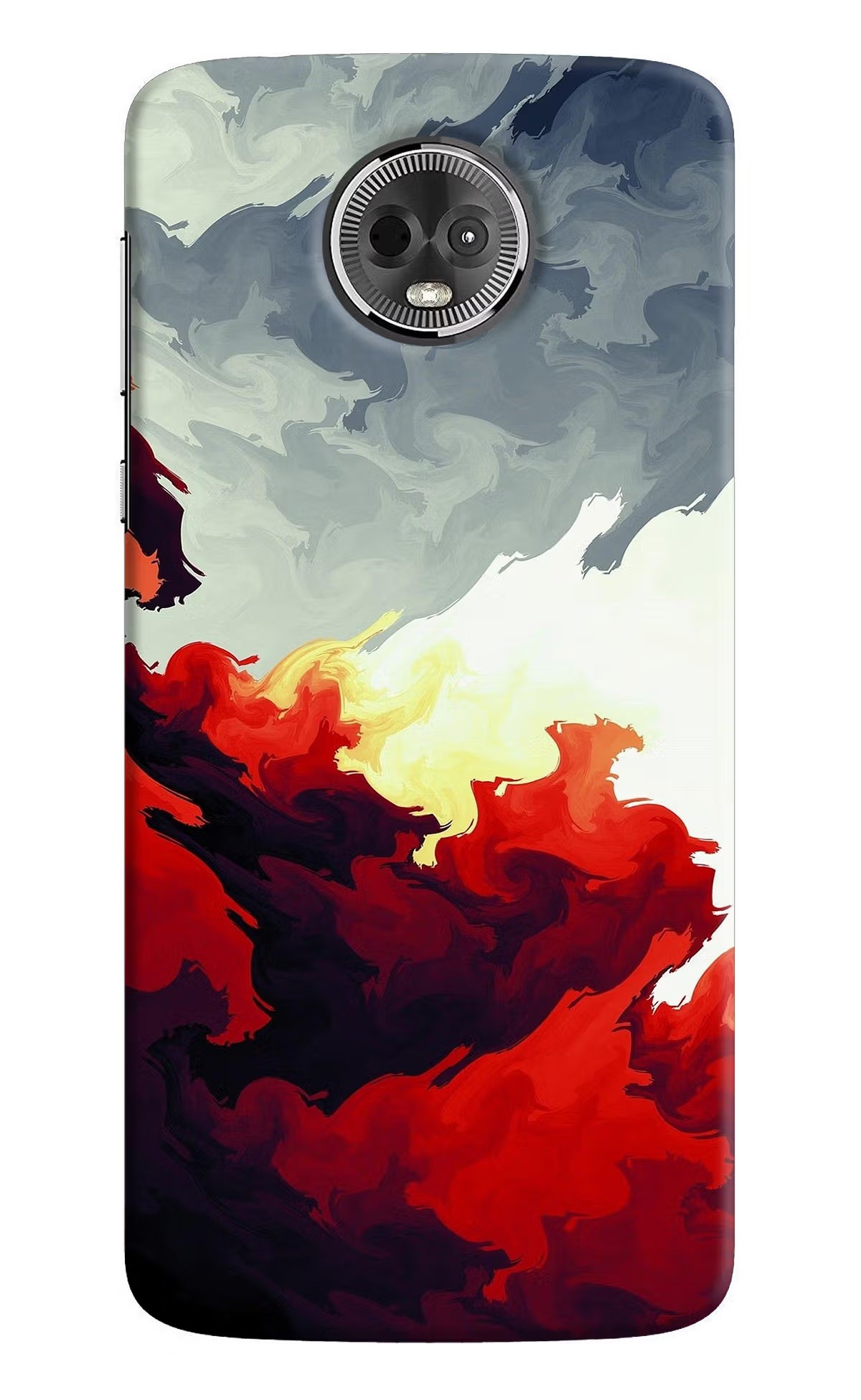 Fire Cloud Moto E5 Plus Hard Case Back Cover by Casekaro
