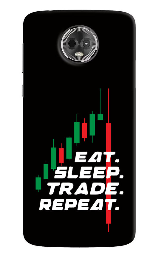 Eat Sleep Trade Repeat Moto E5 Plus Hard Case Back Cover by Casekaro
