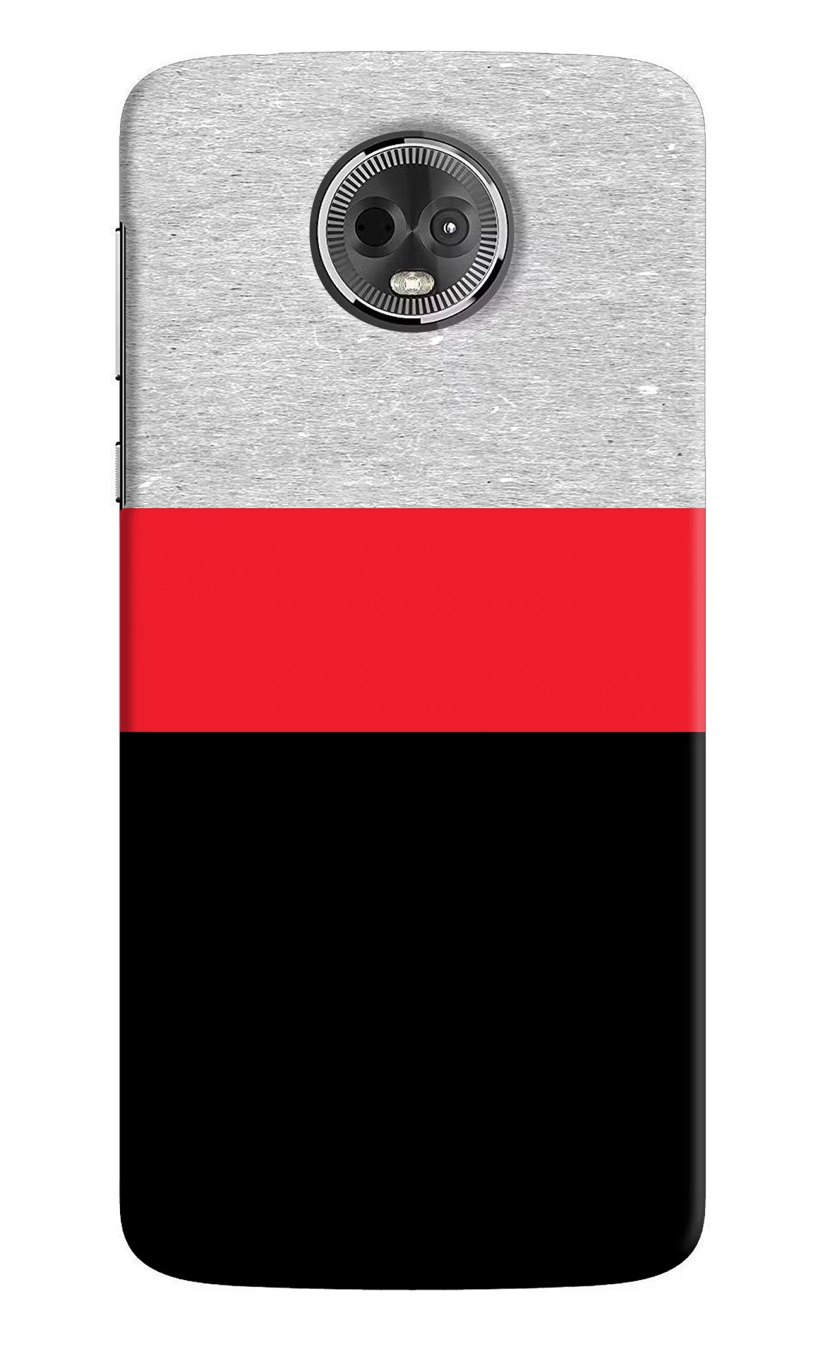 Tri Color Pattern Moto E5 Plus Hard Case Back Cover by Casekaro