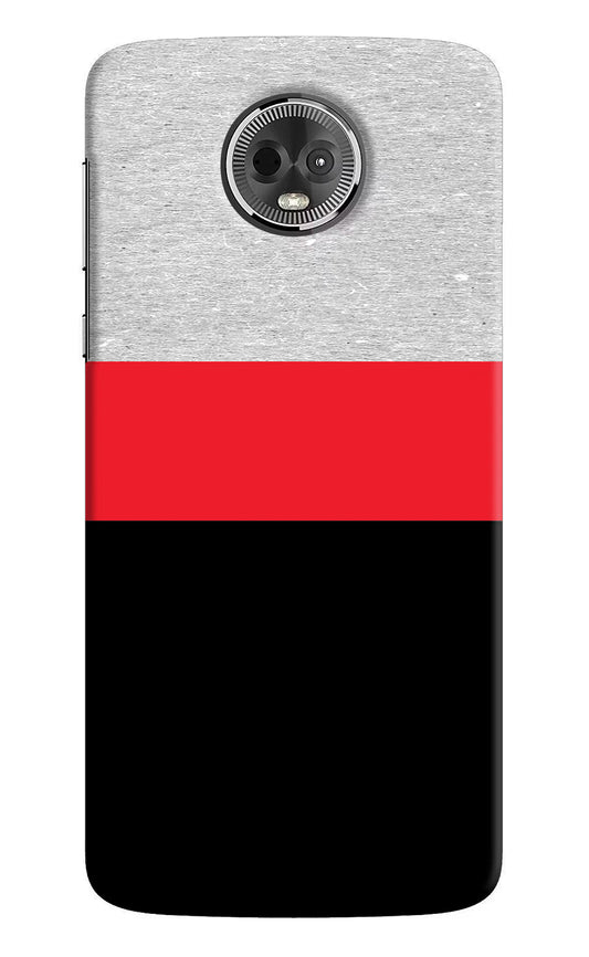 Tri Color Pattern Moto E5 Plus Hard Case Back Cover by Casekaro