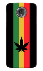 Weed Flag Moto E5 Plus Hard Case Back Cover by Casekaro