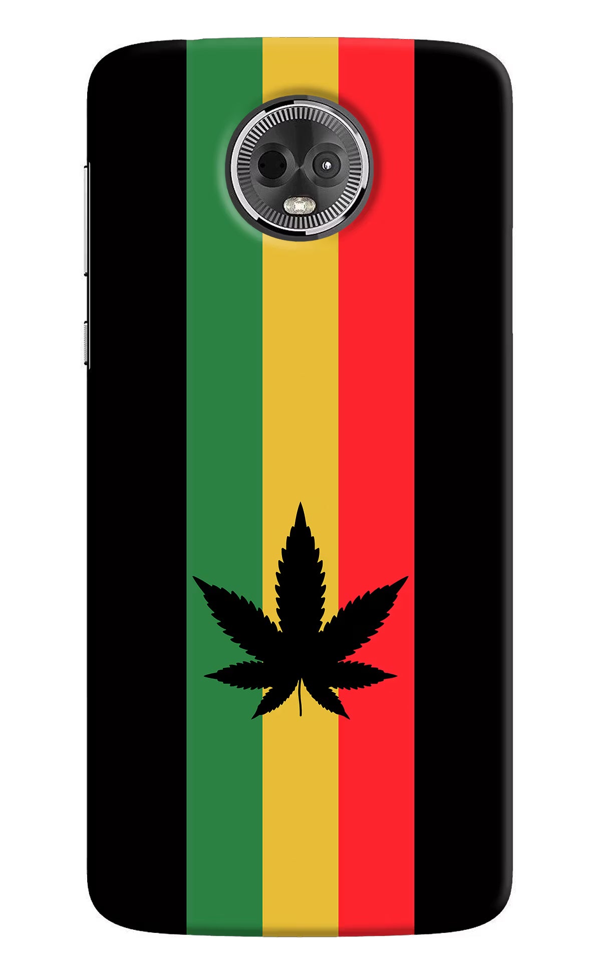 Weed Flag Moto E5 Plus Hard Case Back Cover by Casekaro