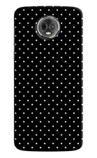White Dots Moto E5 Plus Hard Case Back Cover by Casekaro