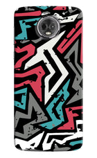 Geometric Graffiti Moto E5 Plus Hard Case Back Cover by Casekaro