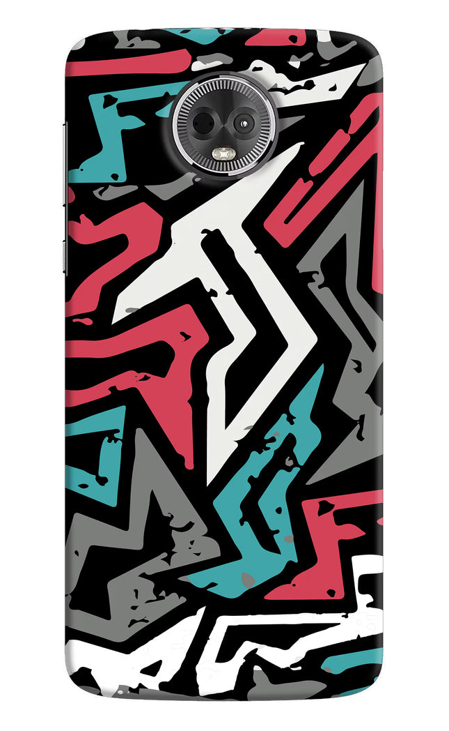 Geometric Graffiti Moto E5 Plus Hard Case Back Cover by Casekaro