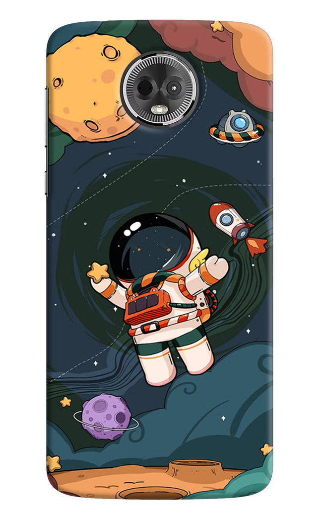 Cartoon Astronaut Moto E5 Plus Hard Case Back Cover by Casekaro