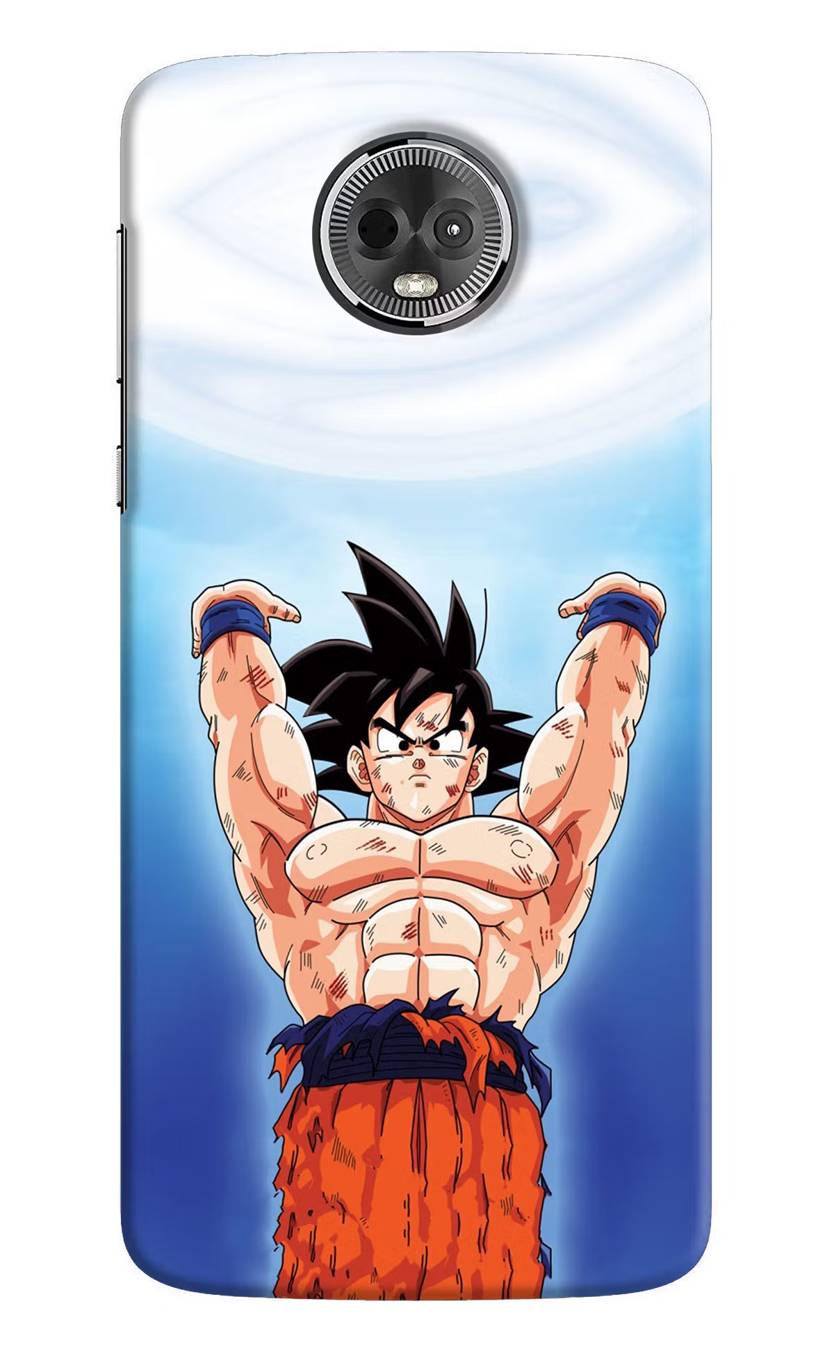 Goku Power Moto E5 Plus Hard Case Back Cover by Casekaro