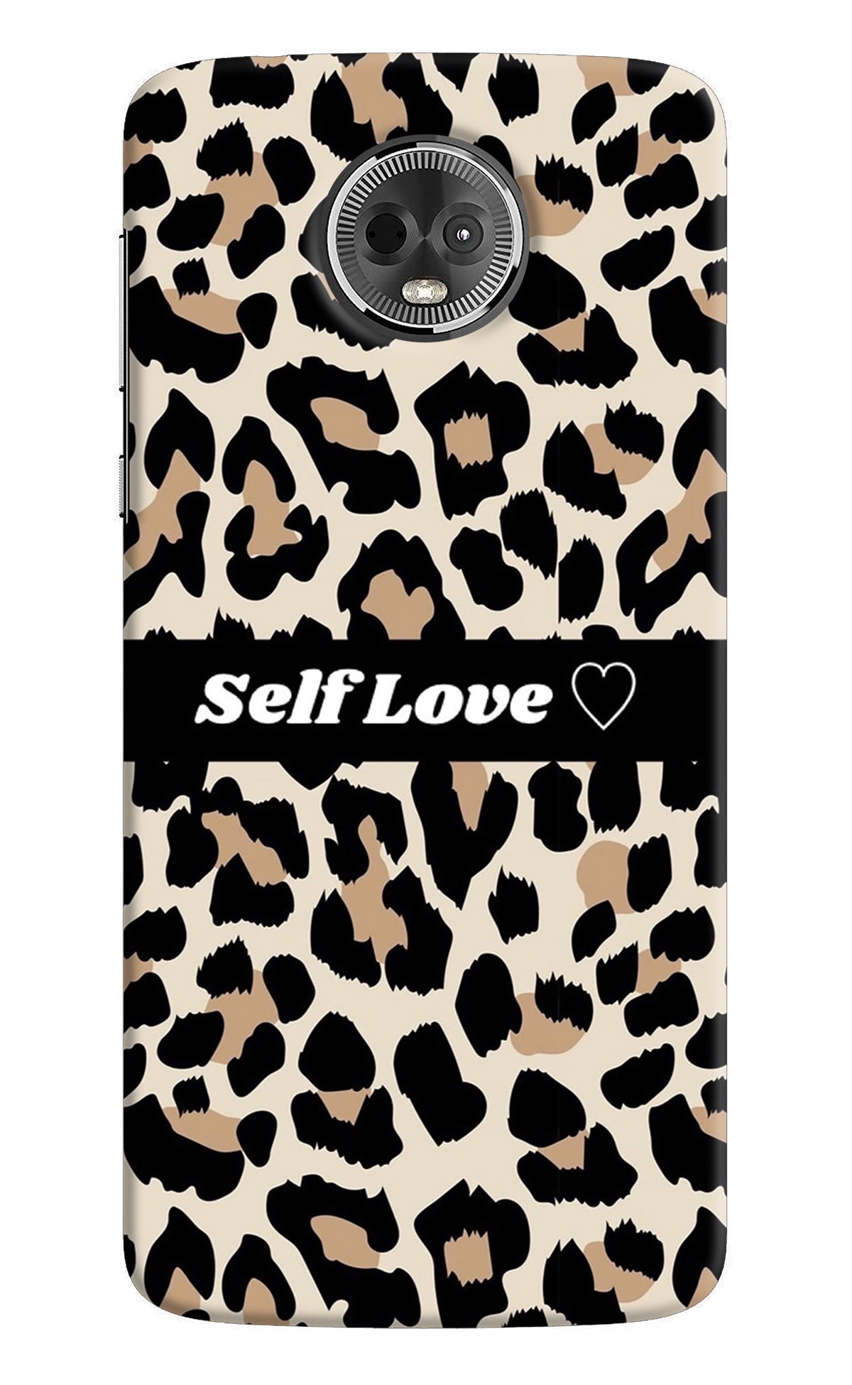 Leopard Print Self Love Moto E5 Plus Back Cover