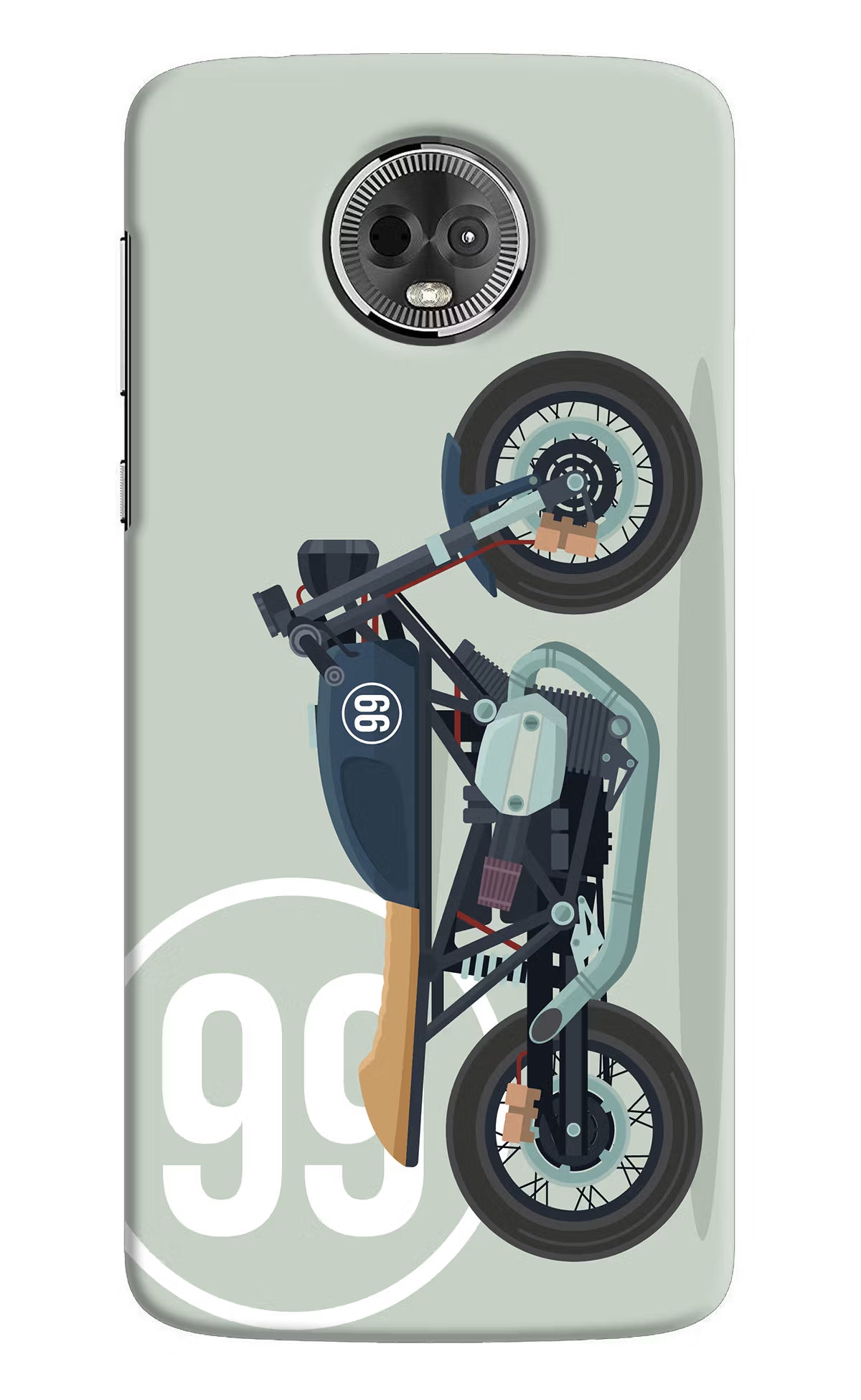 Classic Cafe Racer 99 Moto E5 Plus Hard Case Back Cover by Casekaro