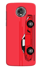 Red Velocity Moto E5 Plus Hard Case Back Cover by Casekaro
