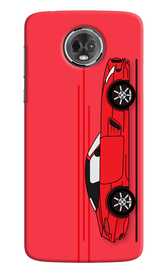 Red Velocity Moto E5 Plus Hard Case Back Cover by Casekaro