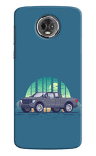 Retro Garage Vibe Moto E5 Plus Hard Case Back Cover by Casekaro