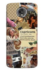 Capricorn Zodiac Moto E5 Plus Hard Case Back Cover by Casekaro