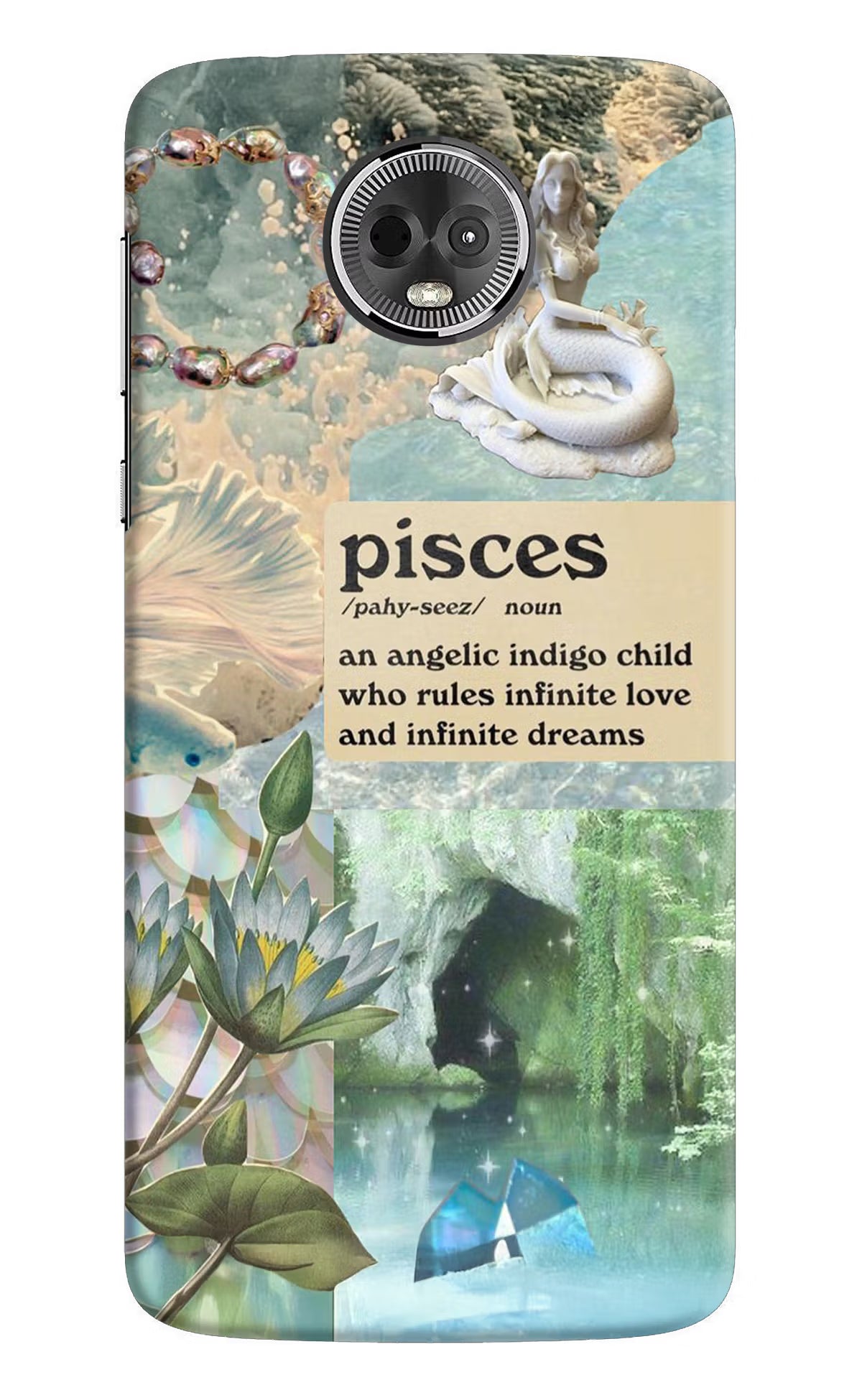Pisces Zodiac Moto E5 Plus Hard Case Back Cover by Casekaro