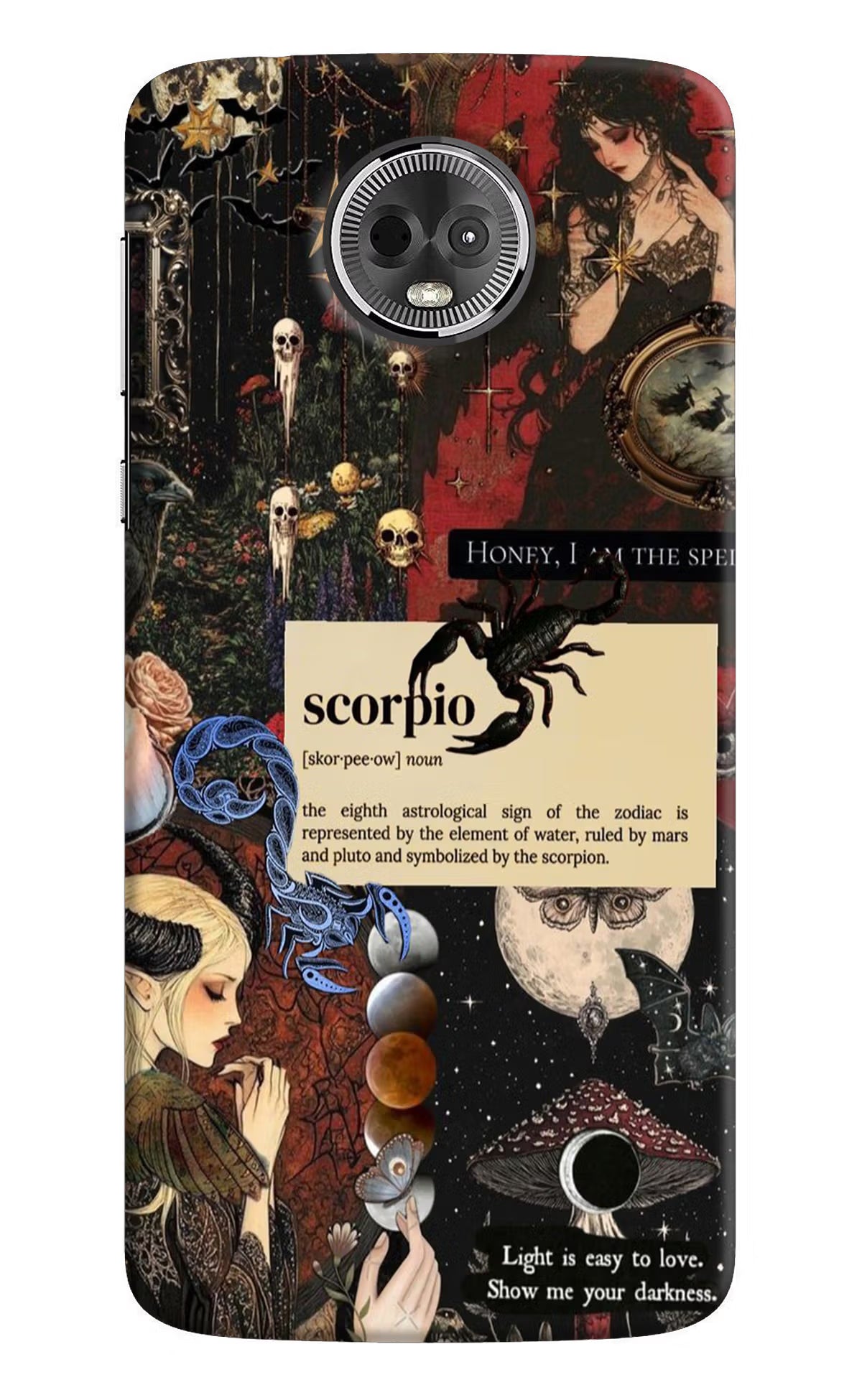 Scorpio Zodiac Moto E5 Plus Hard Case Back Cover by Casekaro