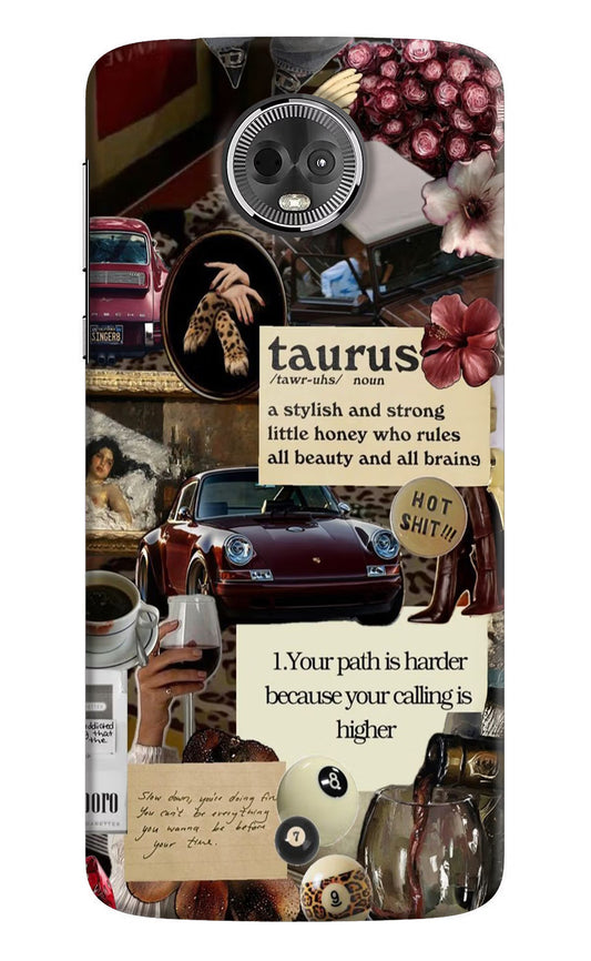 Taurus Zodiac Moto E5 Plus Hard Case Back Cover by Casekaro