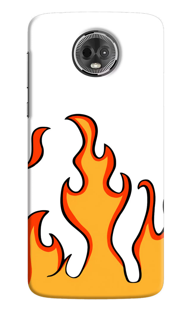 Fired Up – White Moto E5 Plus Hard Case Back Cover by Casekaro