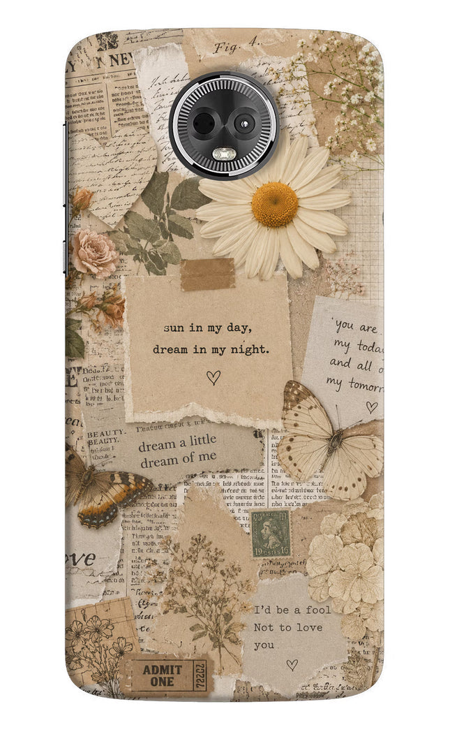 Vintage case Moto E5 Plus Hard Case Back Cover by Casekaro