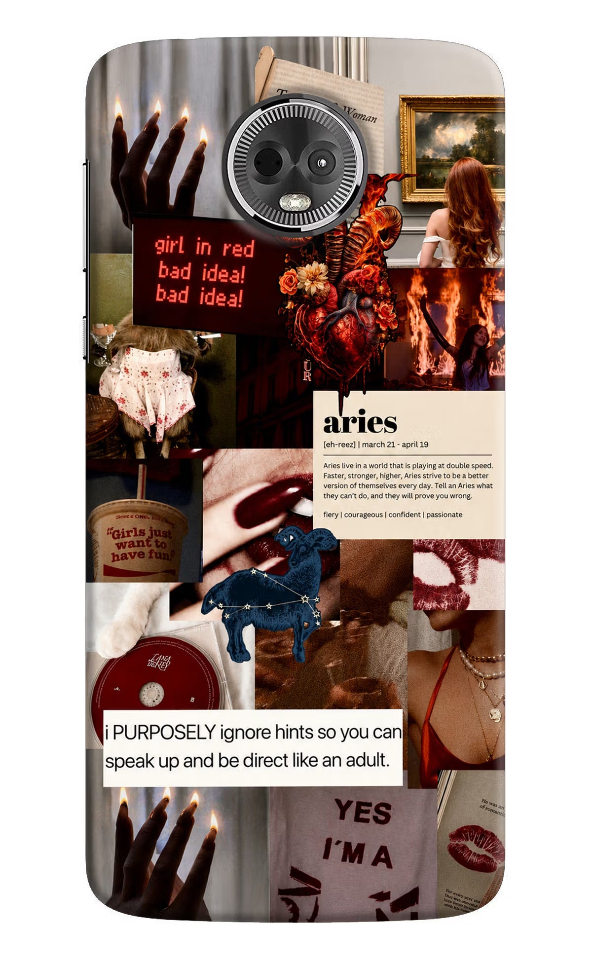 Zodiac Aries Moto E5 Plus Back Cover