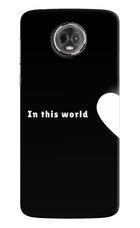 This World Moto E5 Plus Hard Case Back Cover by Casekaro