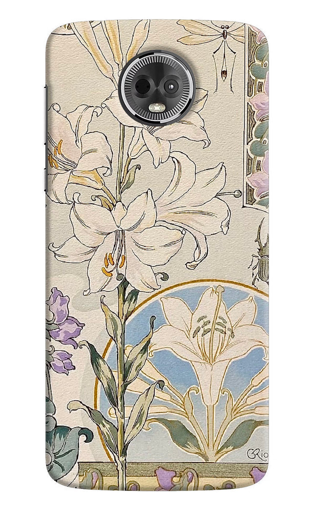 White Lily Moto E5 Plus Hard Case Back Cover by Casekaro